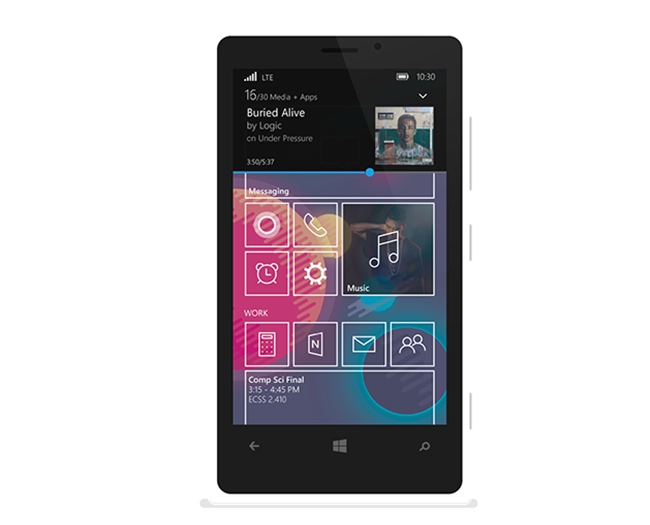 Windows Phone 10 скроллинг верхней панели